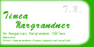 timea margrandner business card